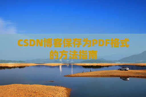 CSDN博客保存为PDF格式的方法指南